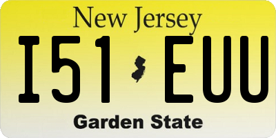 NJ license plate I51EUU