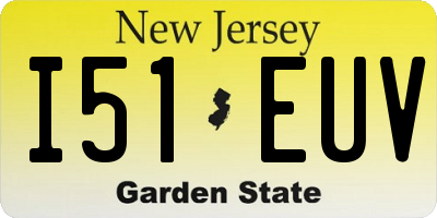 NJ license plate I51EUV