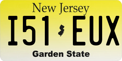 NJ license plate I51EUX