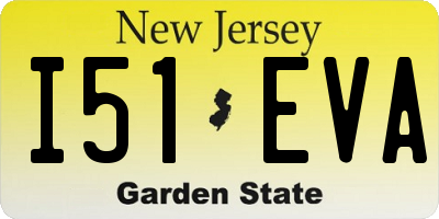 NJ license plate I51EVA