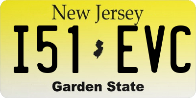 NJ license plate I51EVC