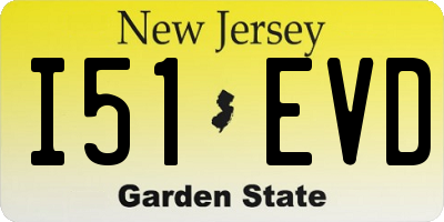 NJ license plate I51EVD