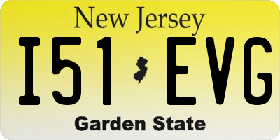 NJ license plate I51EVG