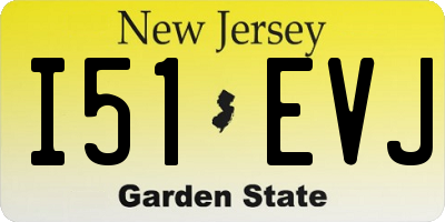 NJ license plate I51EVJ