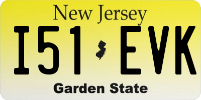 NJ license plate I51EVK