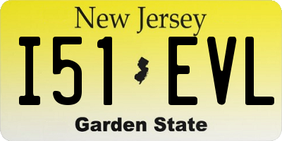NJ license plate I51EVL