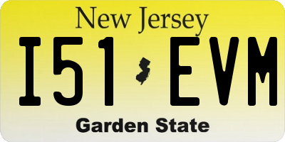 NJ license plate I51EVM