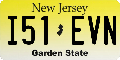 NJ license plate I51EVN