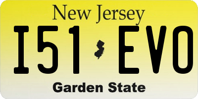 NJ license plate I51EVO