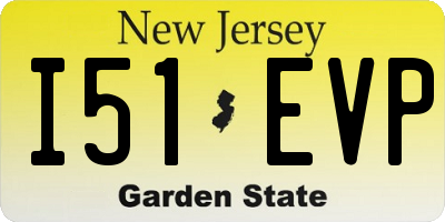 NJ license plate I51EVP