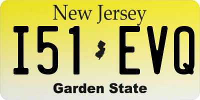NJ license plate I51EVQ