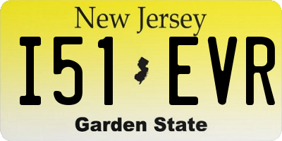 NJ license plate I51EVR