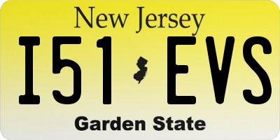 NJ license plate I51EVS