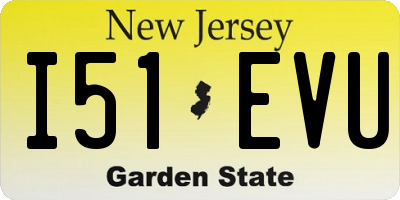 NJ license plate I51EVU
