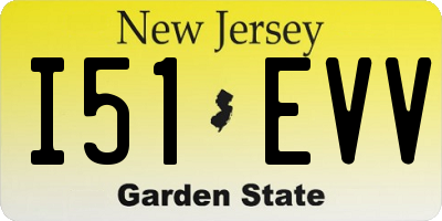 NJ license plate I51EVV