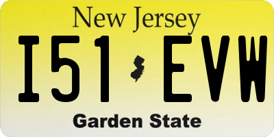 NJ license plate I51EVW