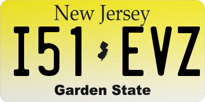NJ license plate I51EVZ
