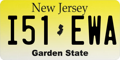 NJ license plate I51EWA