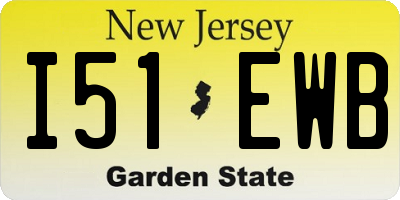 NJ license plate I51EWB