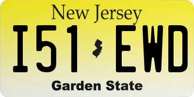 NJ license plate I51EWD
