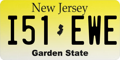 NJ license plate I51EWE