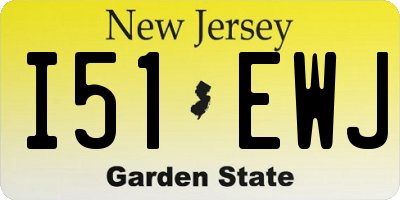 NJ license plate I51EWJ