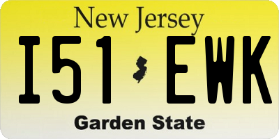 NJ license plate I51EWK