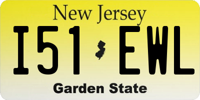 NJ license plate I51EWL
