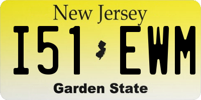 NJ license plate I51EWM