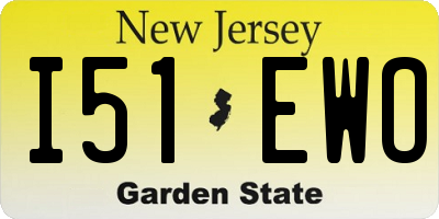NJ license plate I51EWO