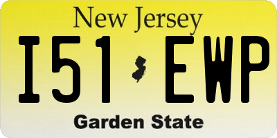 NJ license plate I51EWP