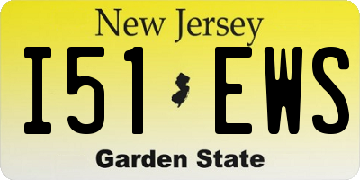 NJ license plate I51EWS