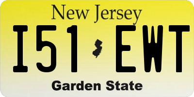 NJ license plate I51EWT