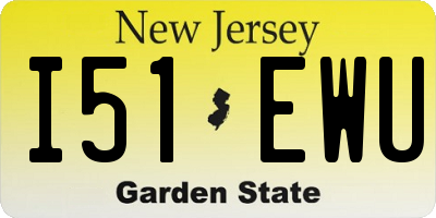 NJ license plate I51EWU
