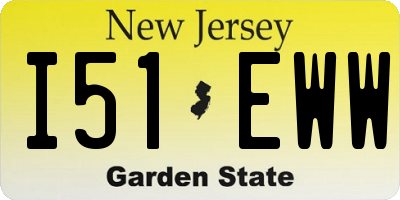 NJ license plate I51EWW
