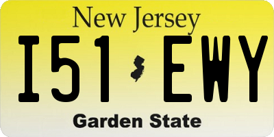 NJ license plate I51EWY