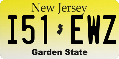 NJ license plate I51EWZ
