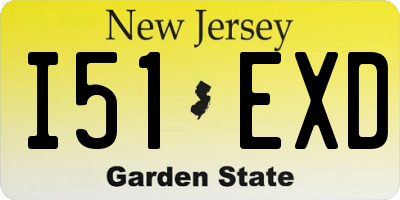 NJ license plate I51EXD