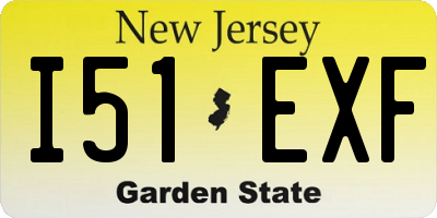 NJ license plate I51EXF