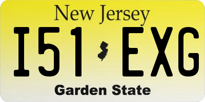 NJ license plate I51EXG
