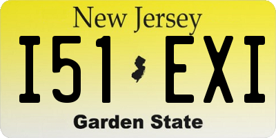 NJ license plate I51EXI