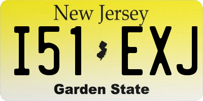 NJ license plate I51EXJ