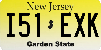 NJ license plate I51EXK