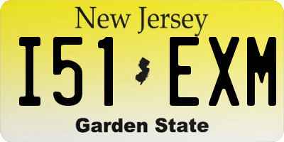 NJ license plate I51EXM