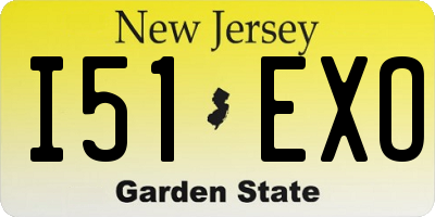 NJ license plate I51EXO