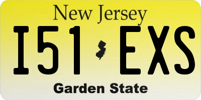 NJ license plate I51EXS