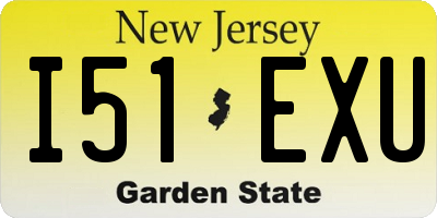 NJ license plate I51EXU