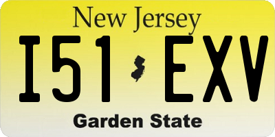 NJ license plate I51EXV