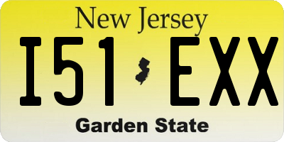NJ license plate I51EXX