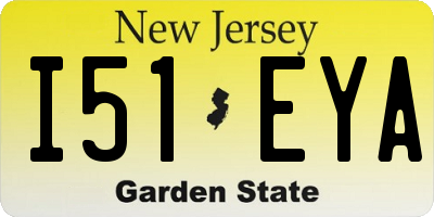 NJ license plate I51EYA